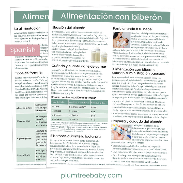 Formula and Bottle-Feeding Handouts - Pack of 50-Handout-Plumtree Baby