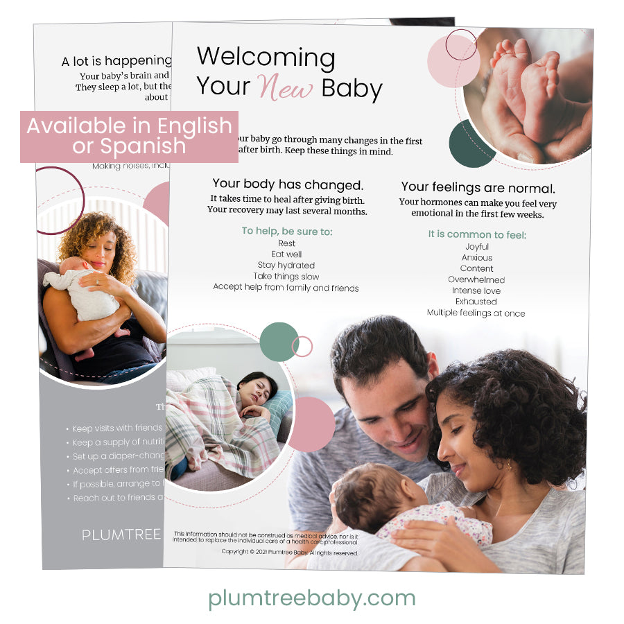 Welcoming Your New Baby Handouts - Pack of 50 – Plumtree Baby