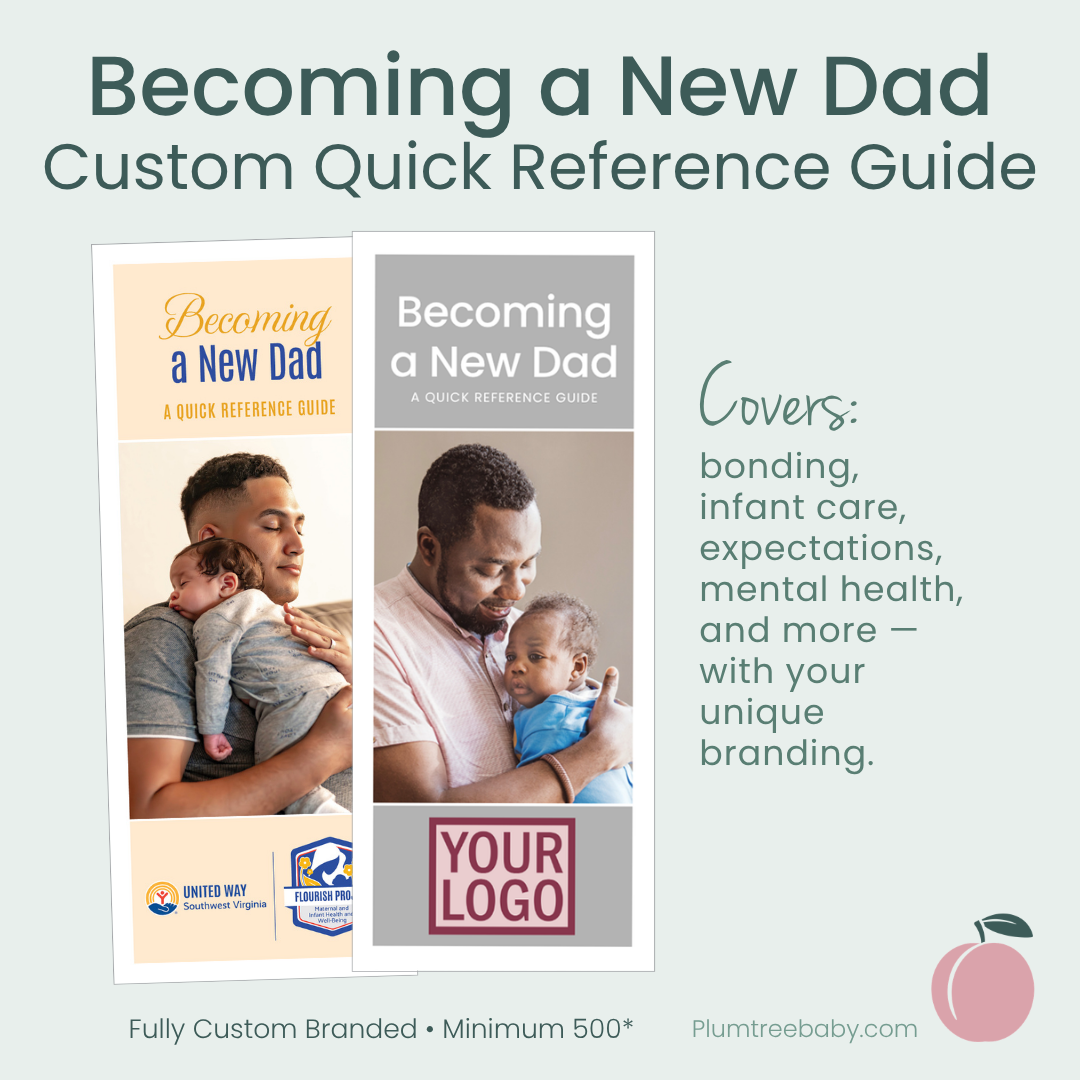 Becoming a New Dad Quick Reference Guides - Branded-Handout-Plumtree Baby