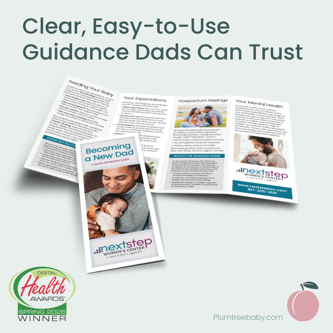 Becoming a New Dad Quick Reference Guides - Branded-Handout-Plumtree Baby
