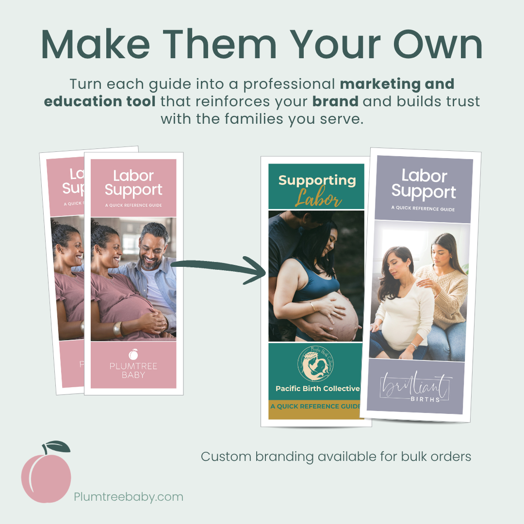 Labor Support Quick Reference Guides - Pack of 50-Handout-Plumtree Baby