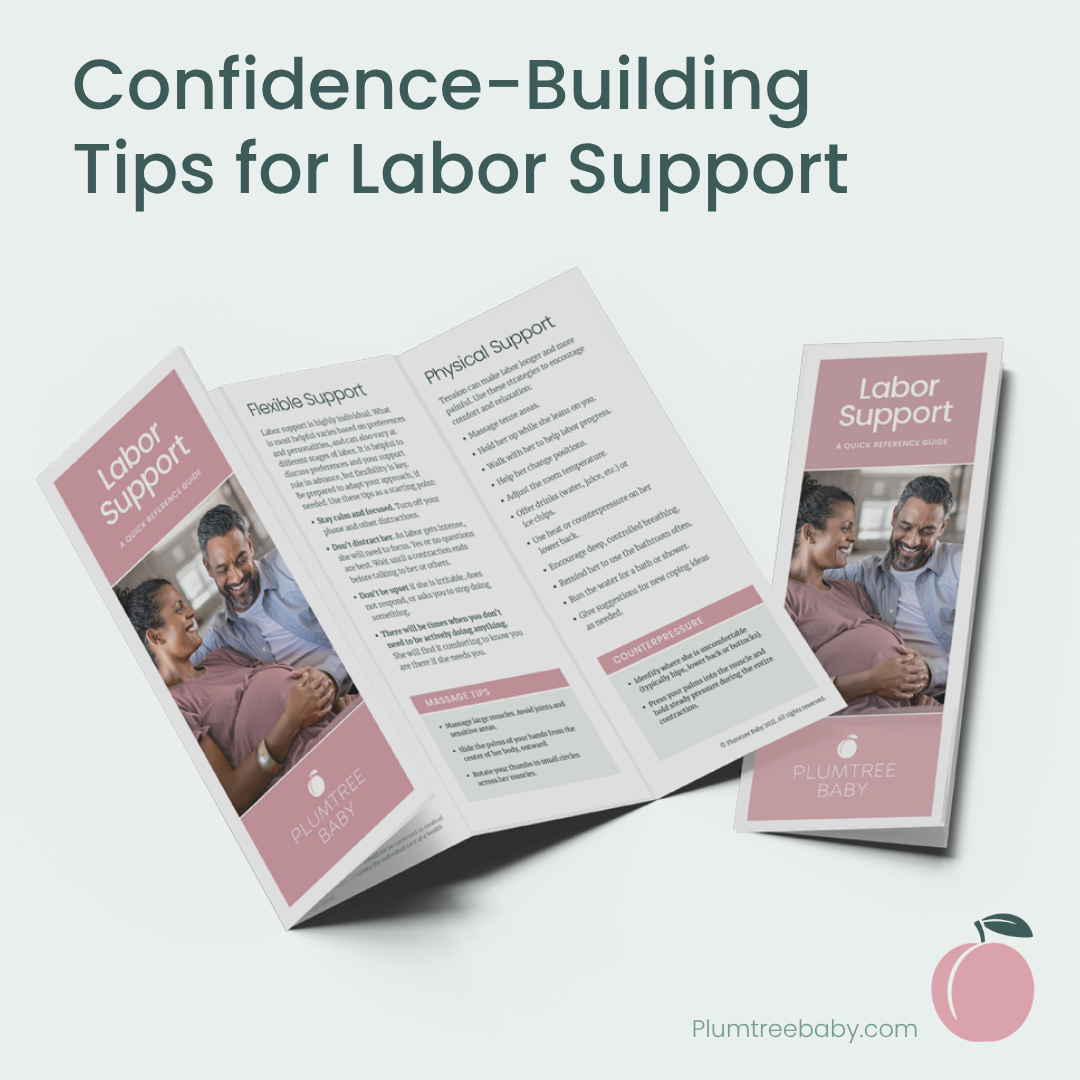 Labor Support Quick Reference Guides - Pack of 50-Handout-Plumtree Baby