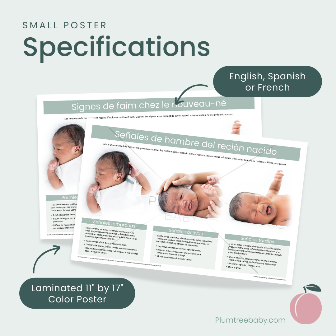 Newborn Hunger Cues Poster-Poster-Plumtree Baby