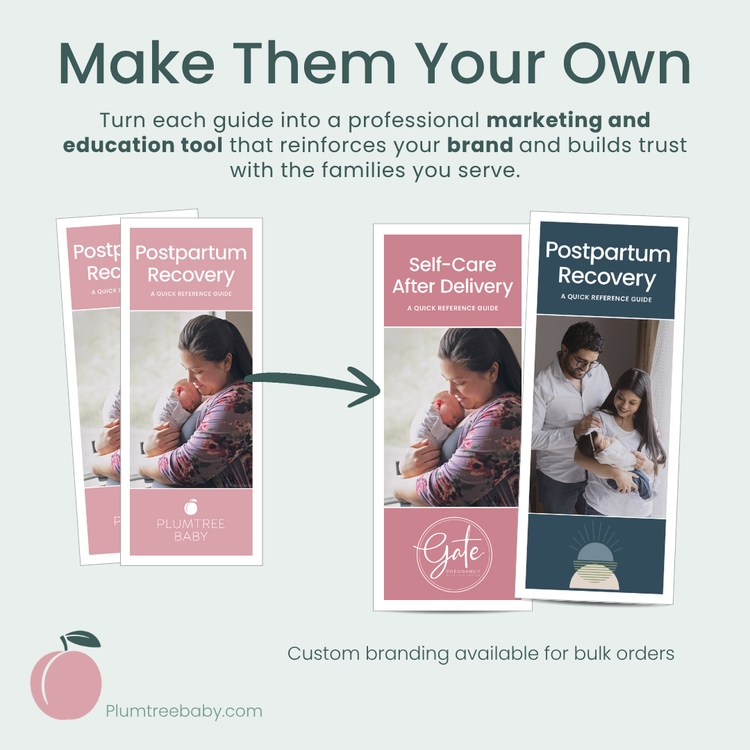 Postpartum Quick Reference Guides - Pack of 50-Handout-Plumtree Baby