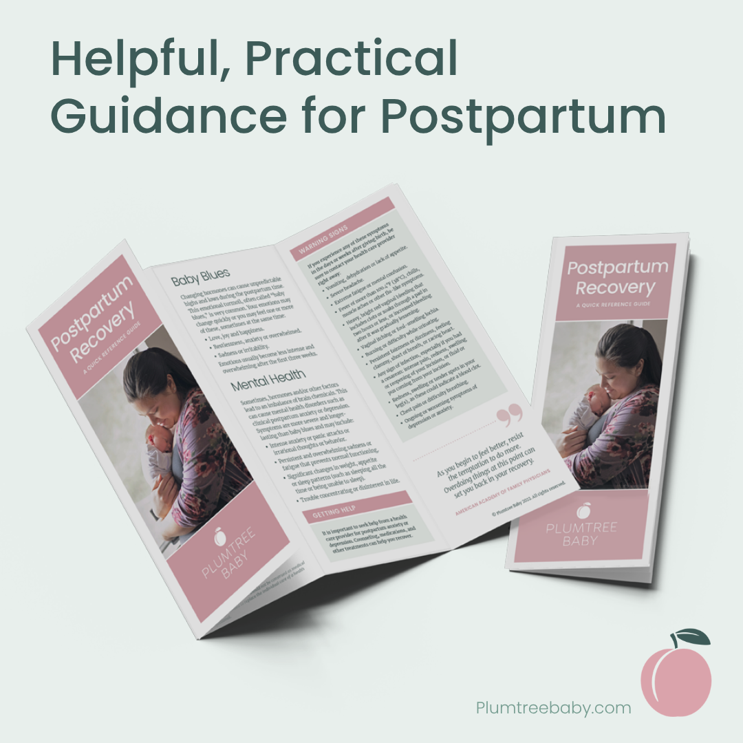Postpartum Quick Reference Guides - Pack of 50-Handout-Plumtree Baby