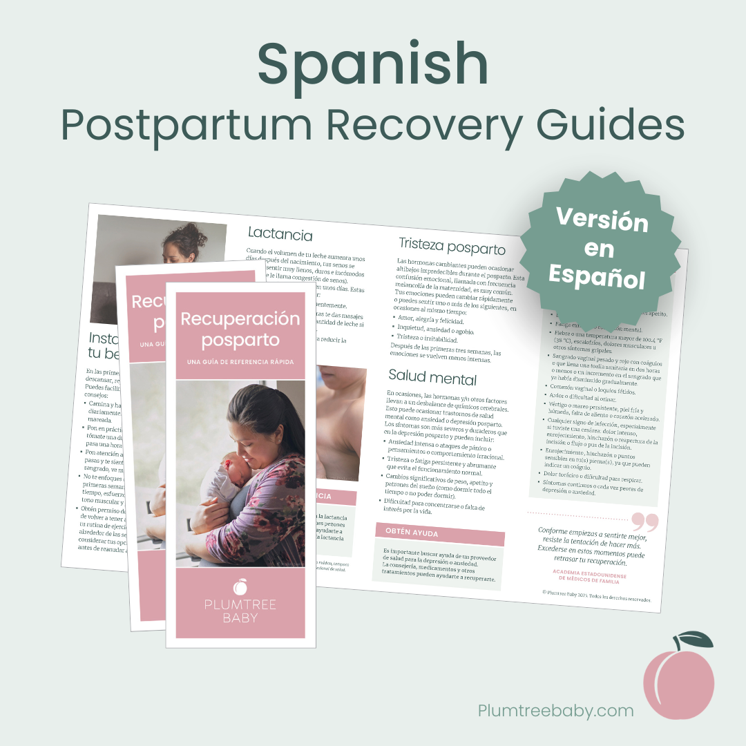 Postpartum Quick Reference Guides - Pack of 50-Handout-Plumtree Baby