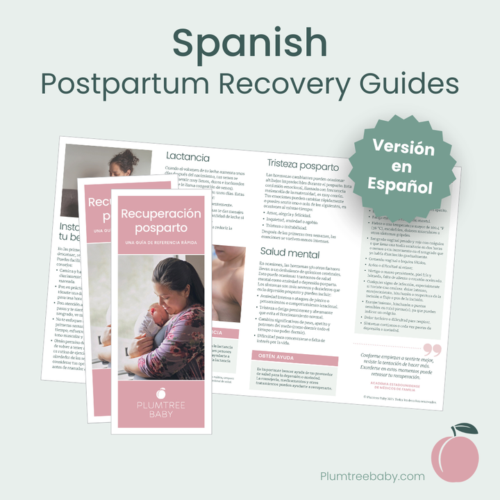 Postpartum Quick Reference Guides - Pack of 50-Handout-Plumtree Baby