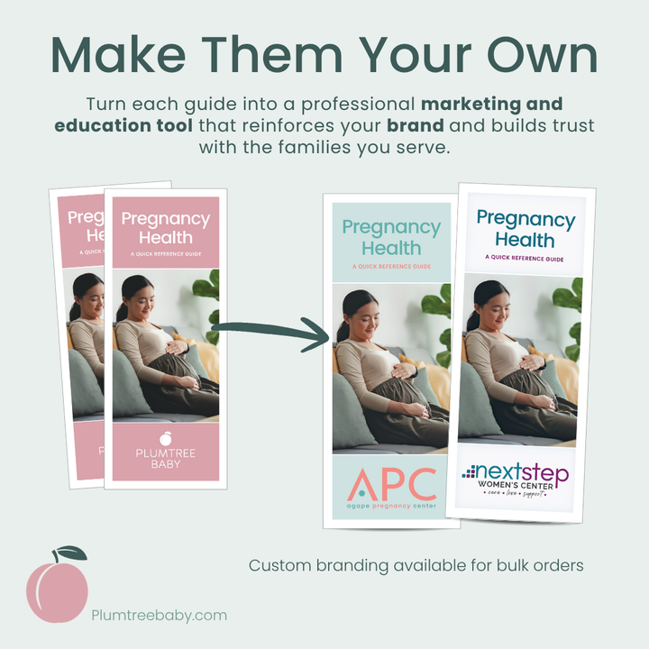 Pregnancy Health Quick Reference Guides - Pack of 50-Handout-Plumtree Baby