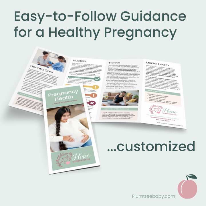 Pregnancy Health Reference Guides - Branded-Handout-Plumtree Baby