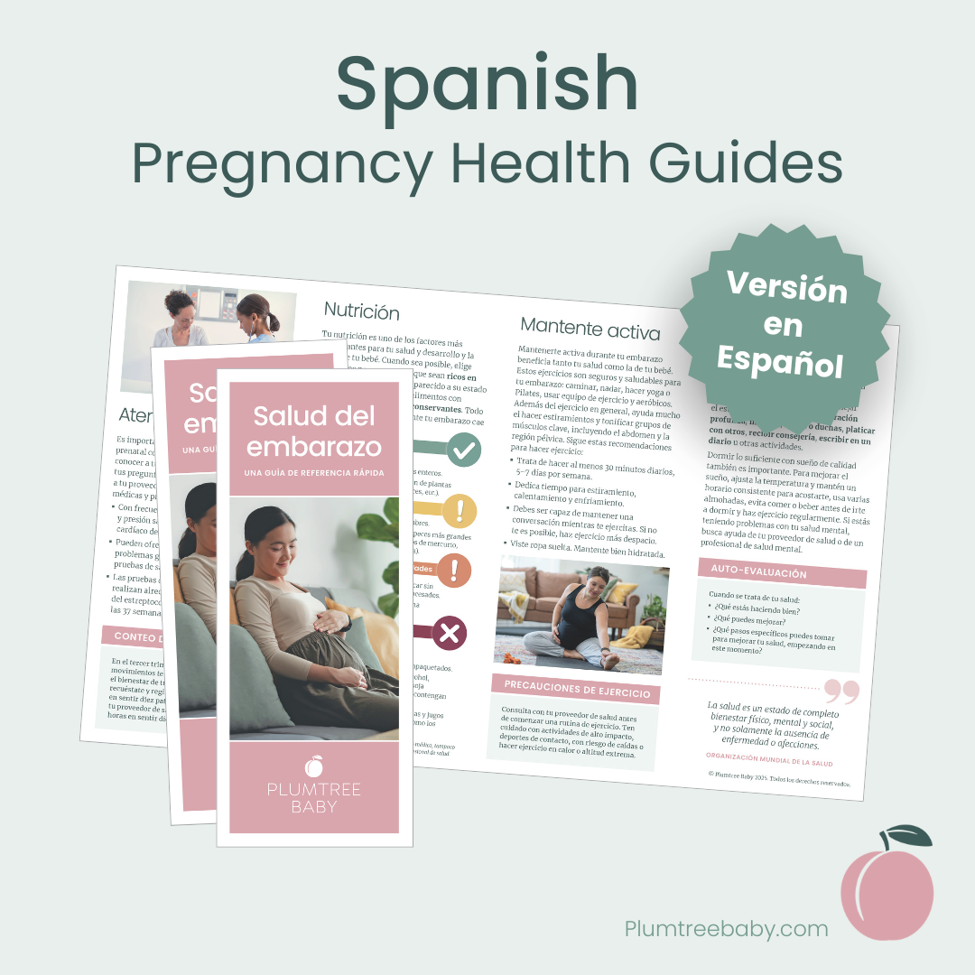Pregnancy Health Quick Reference Guides - Pack of 50-Handout-Plumtree Baby