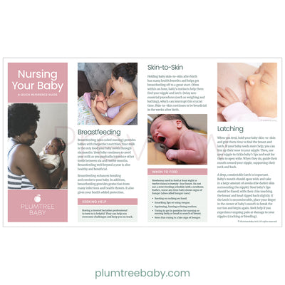 Nursing Your Baby Quick Reference Guides - Pack of 50-Handout-Plumtree Baby