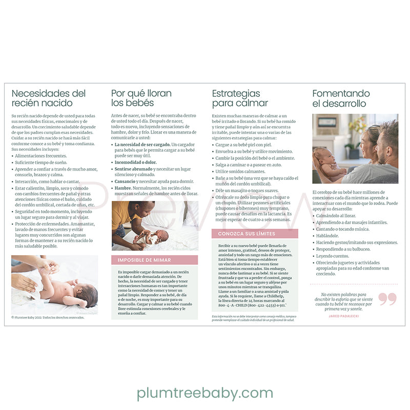 Your Newborn Quick Reference Guides - Pack of 50-Handout-Plumtree Baby