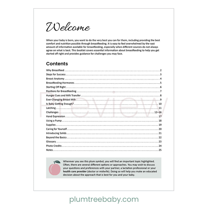 Breastfeeding Booklet-Book-Plumtree Baby