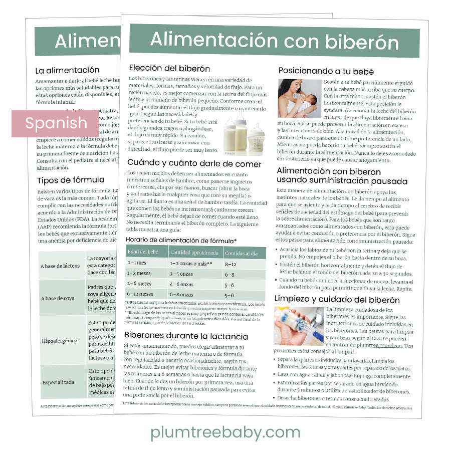 Formula and Bottle-Feeding Handouts - Pack of 50-Handout-Plumtree Baby