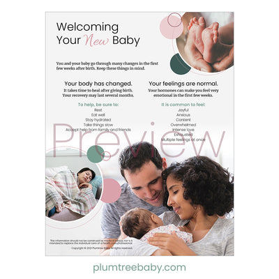 Welcoming Your New Baby Handouts - Pack of 50-Handout-Plumtree Baby