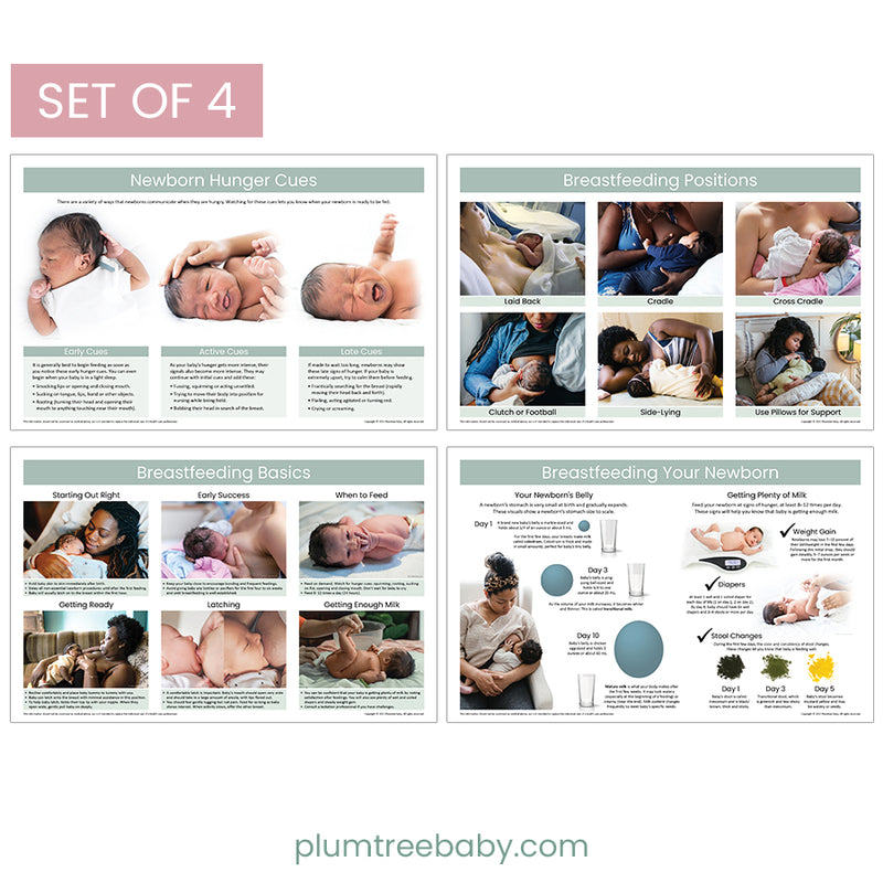 Breastfeeding Poster Set-Poster-Plumtree Baby